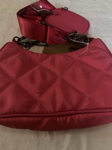 Steve Madden Rosa Flash Btamela Edredón Cartera Cambio Cartera 9 X 5 Correa para el Hombro - Imagen 7 de 10