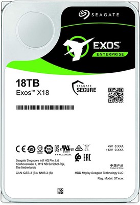 Seagate Exos X18 18TB HDD 3.5 Zoll SAS 7.200U/min 256MB 512e ST18000NM004J