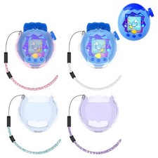 For Tamagotchi Paradise Game Console Protective Cover, Clear PC Shell wLanyard