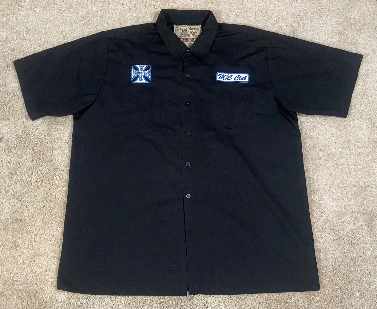 West Coast Choppers Solid Casual Button-Down Shirts for Men for