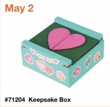 Home Depot Keepsake Box Kids Workshop Kit Pin Included May 2026 NEW 