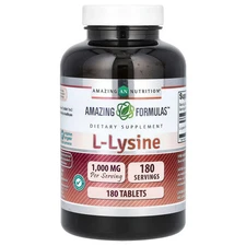 Amazing Formulas, L-Lysine, 1,000 mg, 180 Tablets