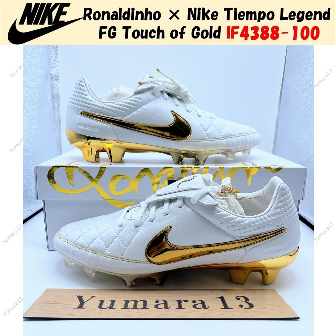 Ronaldinho × Nike Tiempo Legend FG Touch of Gold IF4388-100 Men's