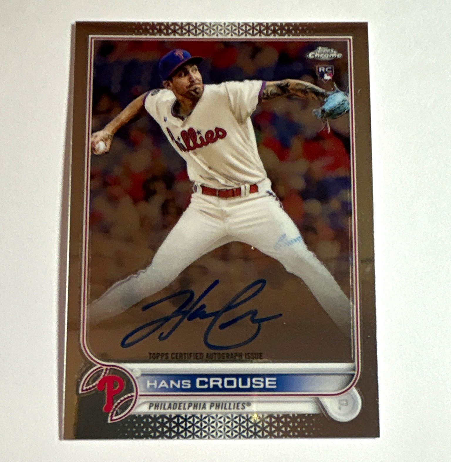 Topps 2022 Topps Chrome Rookie Autographs Hans Crouse #RA-HC RC Auto Phillies