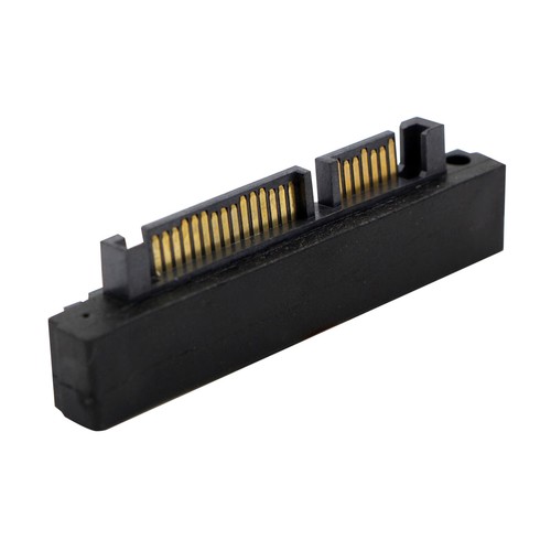 90° Right Angled SATA 22Pin 7+15 Male to SATA 22Pin Female Connector Adapter - 第 1/6 張圖片