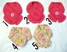 New Handmade Thick and Soft Baby Girl Toddler Button Scarf