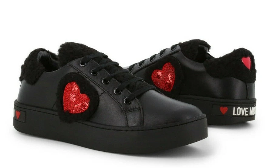 ZAPATILLAS MUJER LOVE MOSCHINO NEGRAS LENTEJUELAS ESTILO JA15543G08JDX 000 Foto 2 de 4