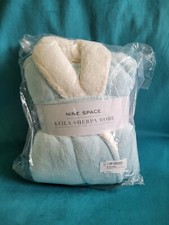 Womens Keila Sherpa Robe, Light Blue, Small/Medium