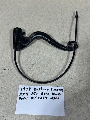 1978 Bultaco Pursang MK11 250cc Original Rear Brake Pedal w/Cable Nice Condition
