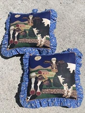 Vintage MOON OVER MY HAMMY Chik Fil A Cow Holstein BESSIE Pillow Set 2 ❤️sj10m3