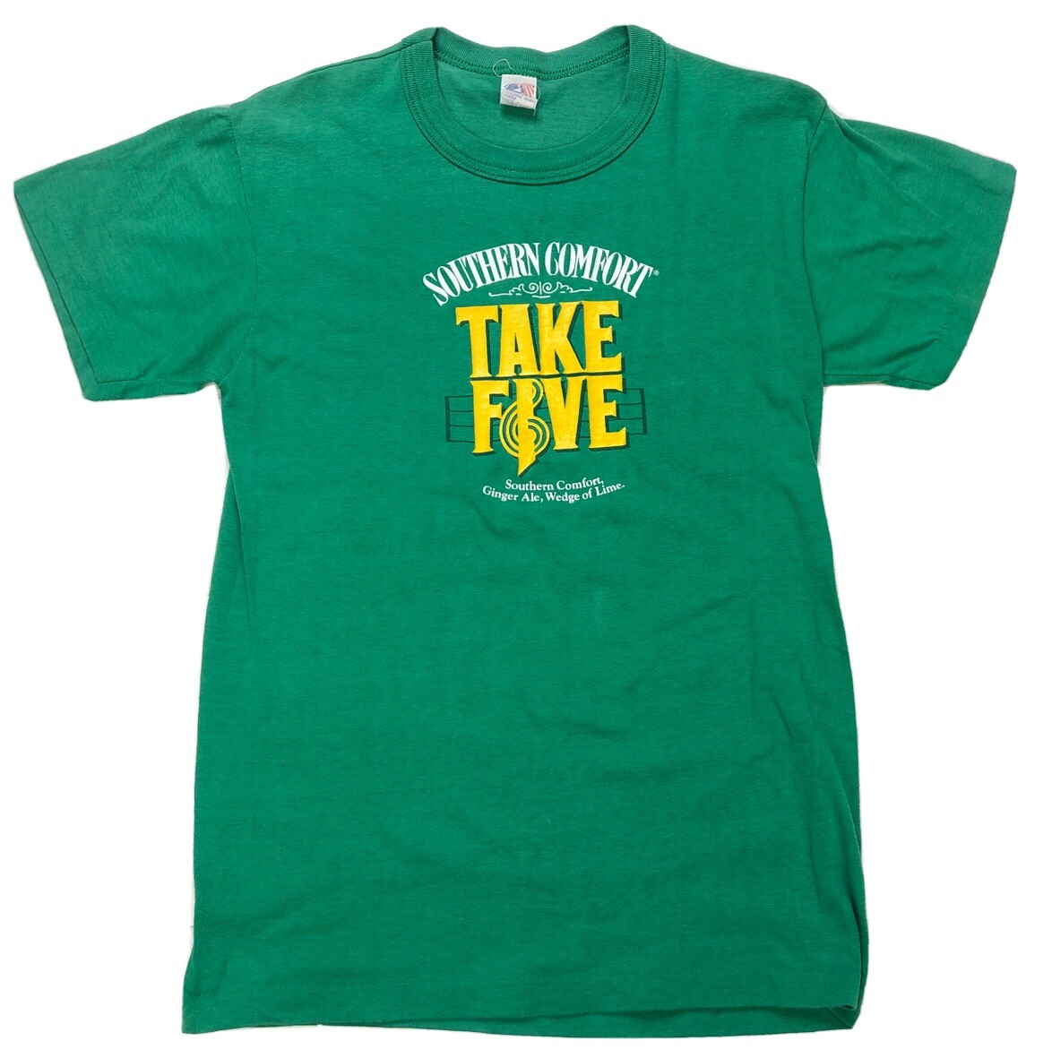 VTG Southern Comfort Shirt Take Five Medium 1980s Ginger ale, wedge Of Lime