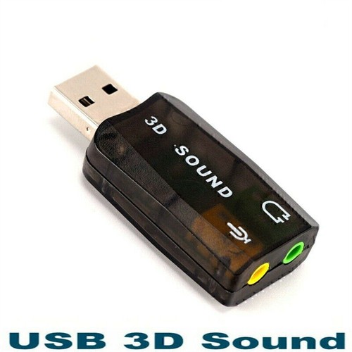 3D Sound Card Audio Adapt USB 2.0 To 3.5mm Mic Headphone Jack Stereo Headset - Picture 6 of 7