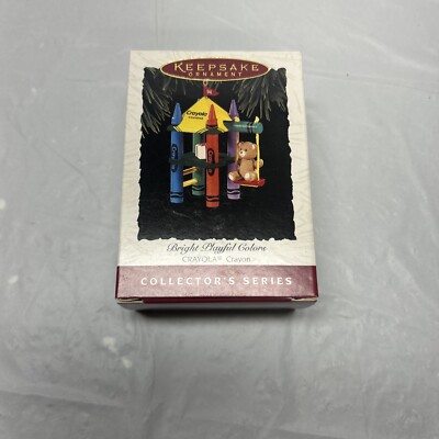 1994 Hallmark Ornament BRIGHT PLAYFUL COLORS CRAYOLA Crayon
