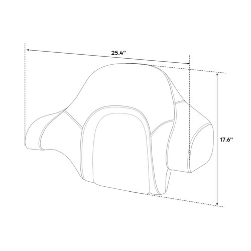 Driver Passenger Seat Pad Backrest Fit For Harley Touring Road Glide 2014-2023 - Picture 3 of 10