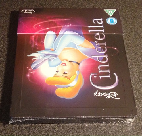 Disney CINDERELLA Blu-Ray SteelBook Diamond UK Exclusive Region Free OOP & Rare! - Foto 5 di 12