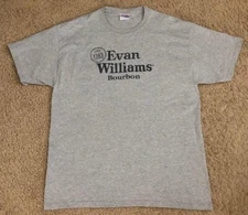 Evan Williams Bourbon Since 1783 Men's Gray T-Shirt Size Large