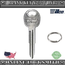 New Blank Uncut Ilco Replacement Key For Hyundai and Kia Vehicles - HY12 / X232