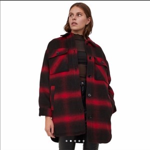 plaid red coat