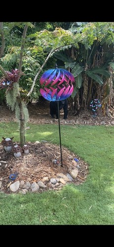 Candy Ball Metal Wind Spinner, Windmill, Windcatcher, Garden Decor - Picture 7 of 9