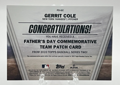 Gerrit Cole 2023 Topps Series 2 Father