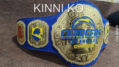 Cinturón de título de campeonato de la NFL Chargers Los Angeles 2 mm correa de cuero tamaño adulto - Imagen 9 de 16