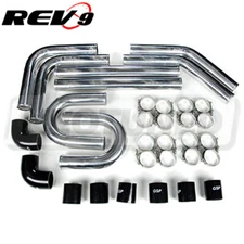 3.0" Universal Aluminum Intercooler Turbo Piping pipe Kit+ Silicone+Clamp Black