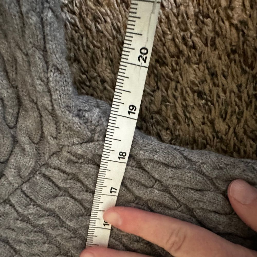 Evolution Gray Cable Knit Asymmetrical Sweater Mo… - image 6