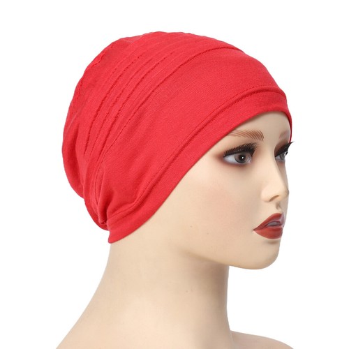 Muslim Women Hijab Turban Pleated Underscarf Beanies Inner Cap Chemo Cacner Hat - Picture 17 of 24