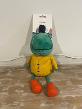 Joules Dog Toy Hop to It Frog Stuffed/Squeaker/Rope Lovely Toy Very Cute New