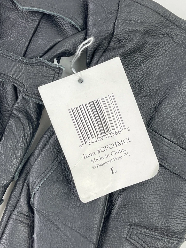 Guantes de invierno para hombre GRANDES negros de cuero de búfalo para motocicleta NUEVO Foto 4 de 4