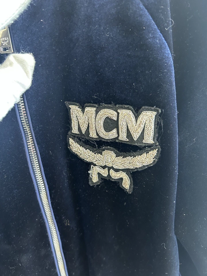 MCM 丝绒田径夹克轰炸机纪念品夹克标志衬里 viestos 1000 $+ S 码 — 第 3/4 张图片