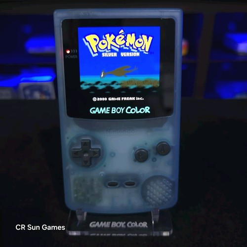 Glow In The Dark Blue Gameboy Color Console OLED Touch Screen GBC Game Boy