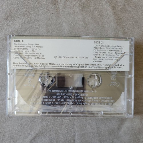 *NEW* Holiday Magic Cassette Glen Campbell Peggy Lee Nancy Wilson Al Martino 3 - Picture 2 of 4
