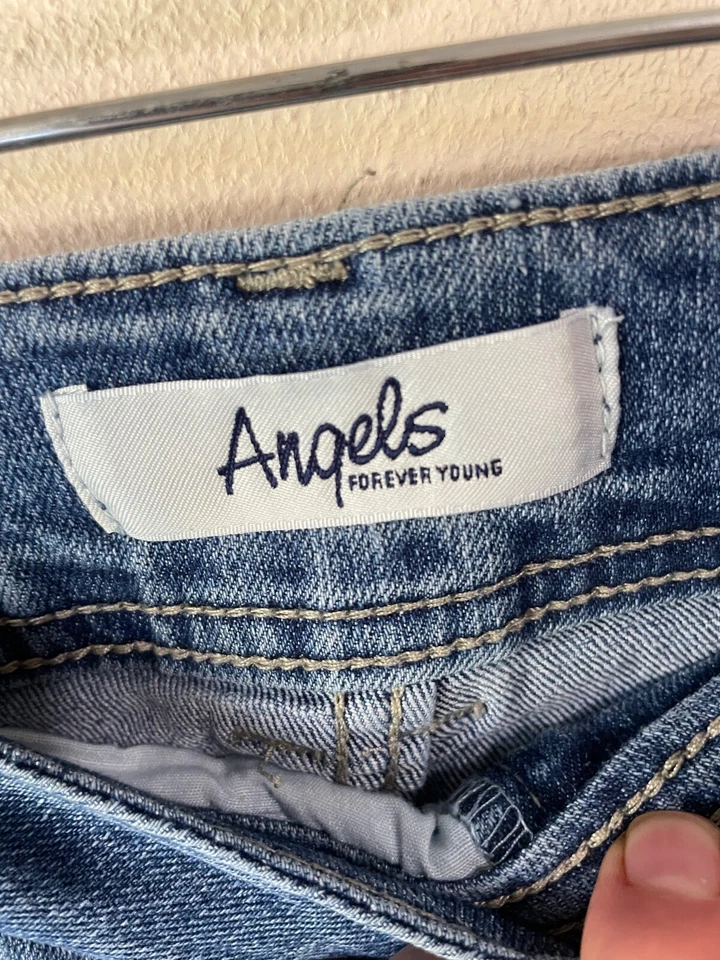 Angels Pantalones Cortos Azul Claro Bermuda Denim 22W PLUS Viaje Playa Verano Informal Foto 3 de 4