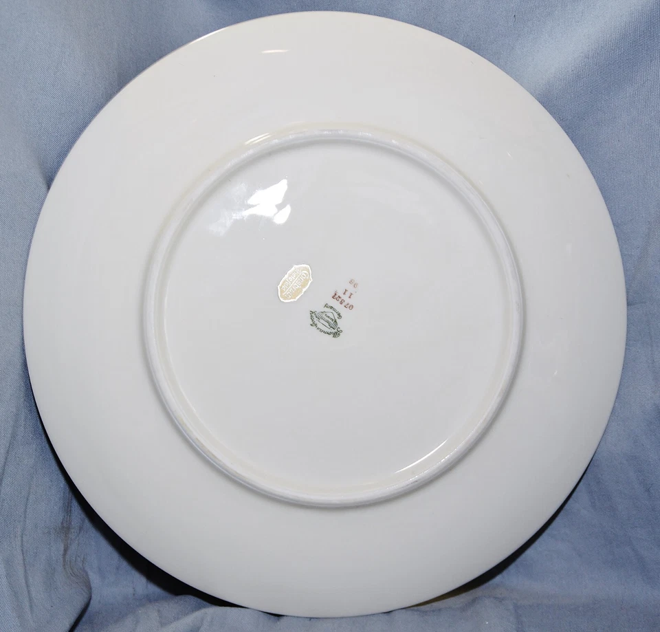 Grand Plat Thomas Ivory, Fleurs, Or, 1939-52, 32 Cm - Photo 4/4