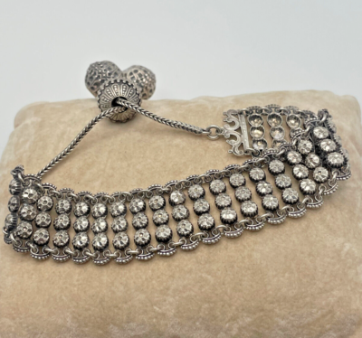 Fine Antique European 800 Silver multi-strand Bracelet Vintage - 6