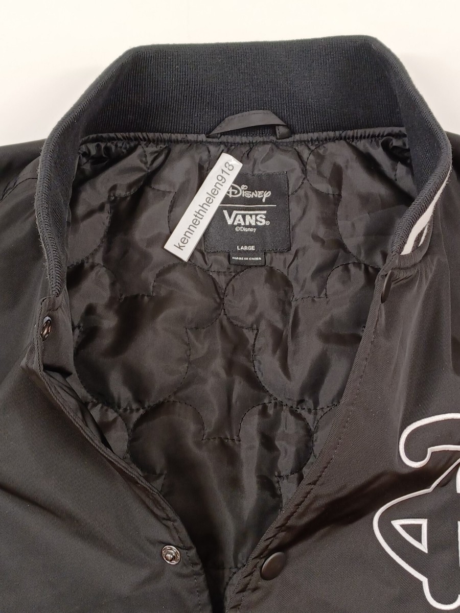 VANS X DISNEY CLUB 100 BOMBER JACKET BLACK MENS SIZE LARGE | eBay