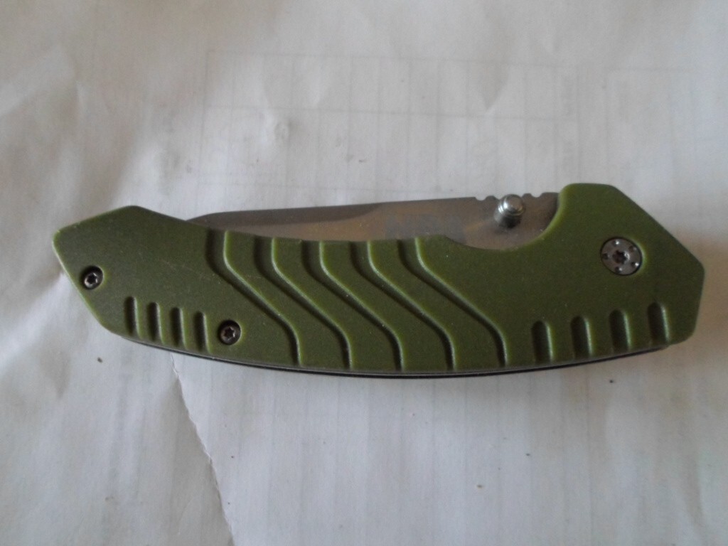 OFFICIAL NRA GREEN TACTICAL SURVIVAL LINER LOCK FOLDING POCKET KNIFE