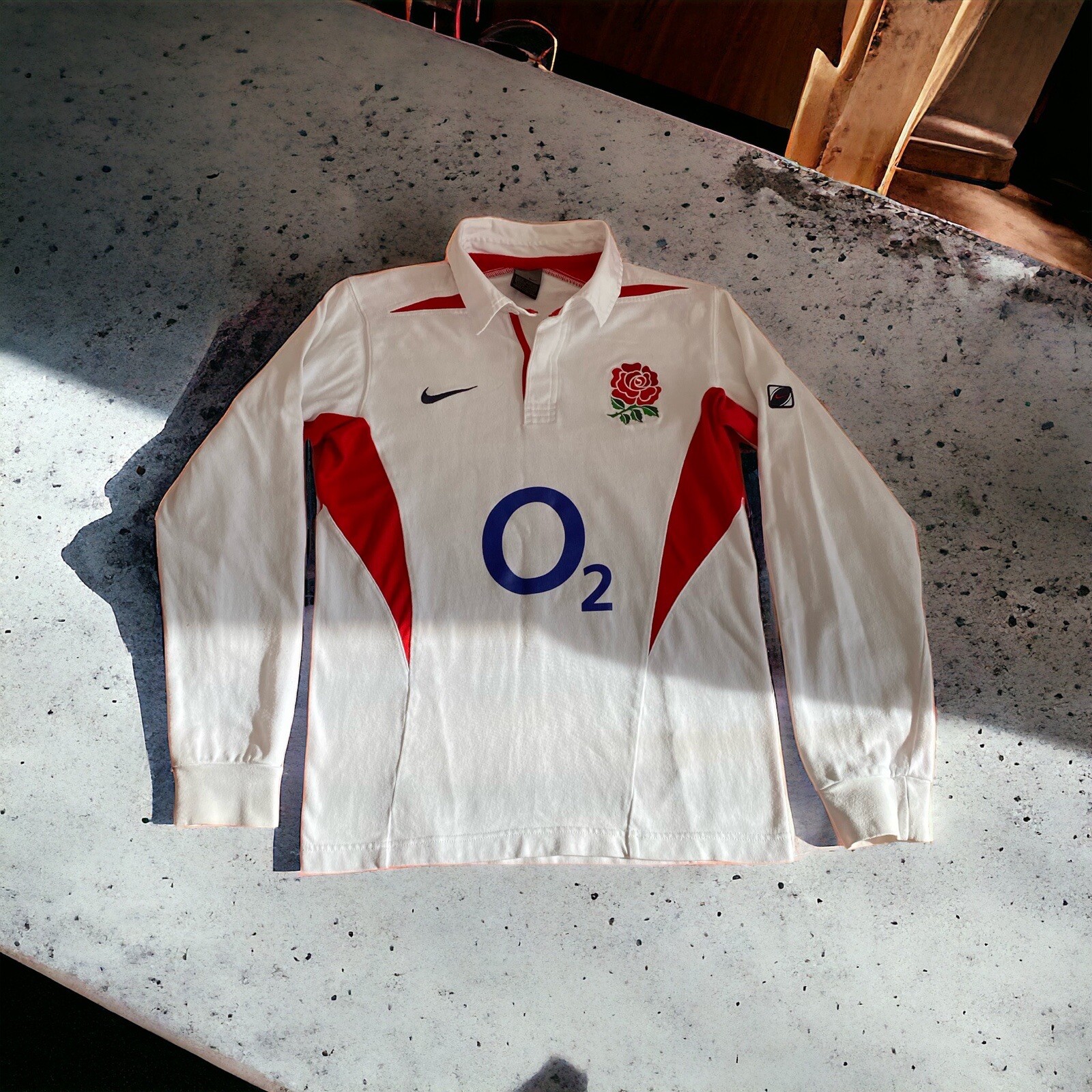 England Rugby 2003 World Cup Winners White Shirt Size Men's S Vintage