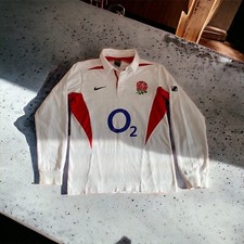 England Rugby 2003 World Cup Winners White Shirt Size Men's S Vintage