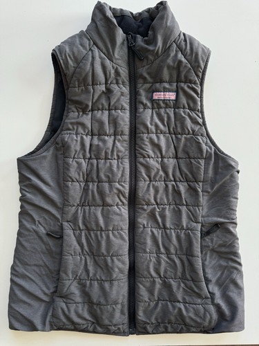 Vineyard Vines Performance grau gefütterte Outdoorweste mit durchgehendem Reißverschluss Jacke Small Damen - Bild 8 von 14