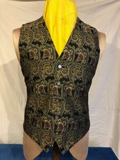 black jacquard mens waistcoat