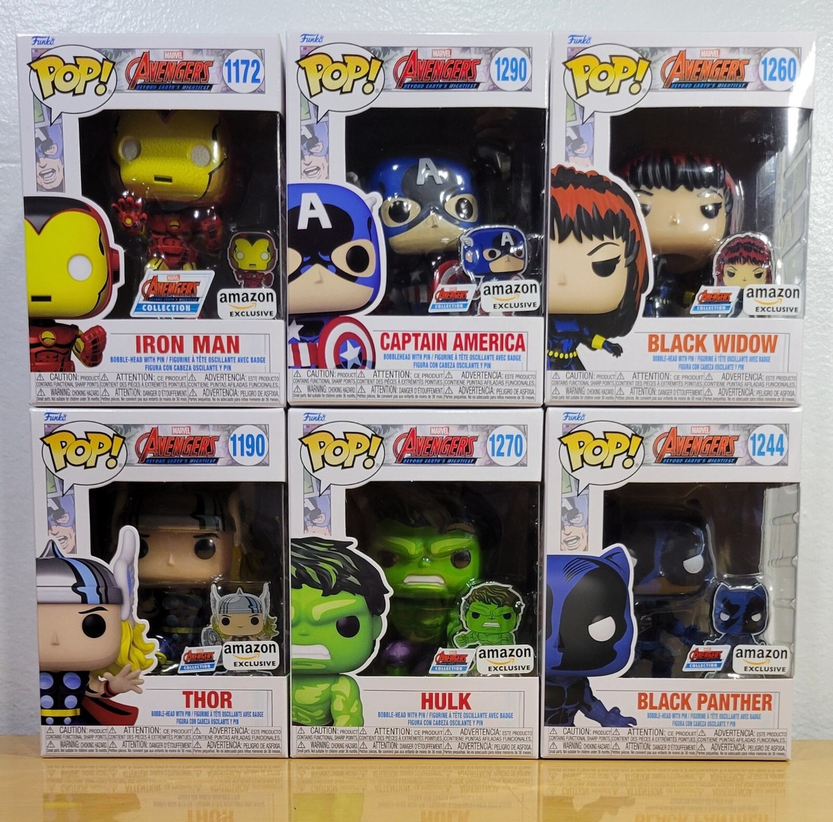 FUNKO POP AVENGERS COLLECTION IRONMAN HULK THOR W PIN AMAZON