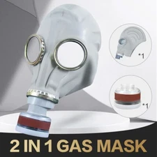 2 in 1 Full Face Mask Respirator Gas Mask Size Large More Flexible Vision