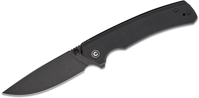 C240121 Civivi Merit Black Drop Point 14C28N Steel Black G10 Handle Liner Lock I