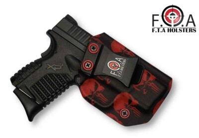 Concealment  Holster Inside The Waist Band Red Punisher appendix carry IWB