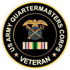 US Army Quartermaster Corps Veteran Bumper Sticker Military Vinyl Decal 5"