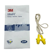 3M E-A-R UltraFit Ear Plug Cloth Corded 25dB Noise Reduction 10 Pack