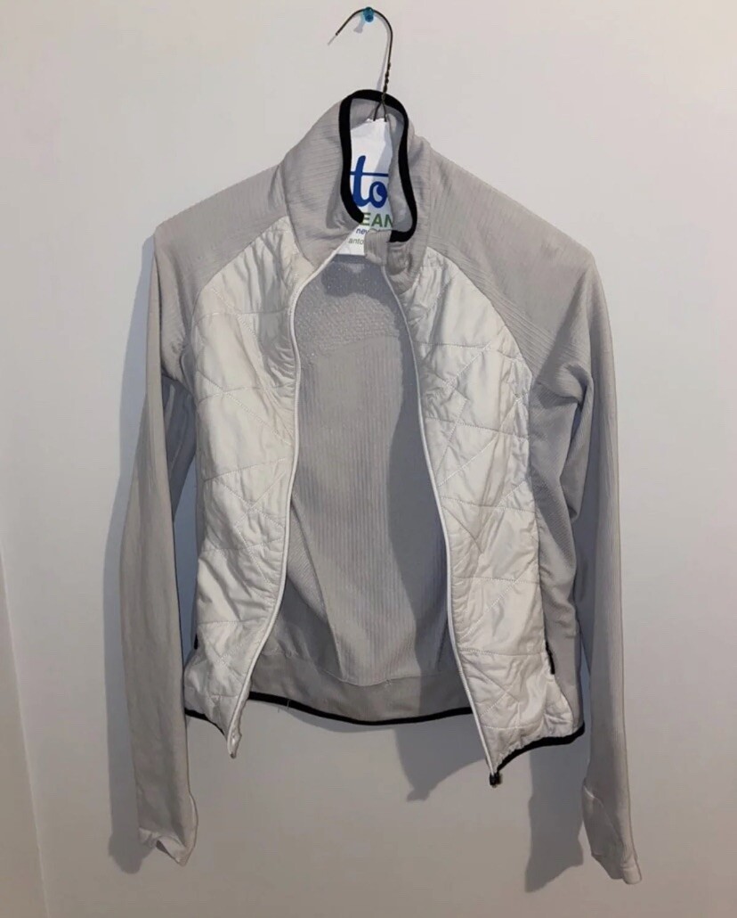 XS Athleta Full Zip Light Jacket White - image 1