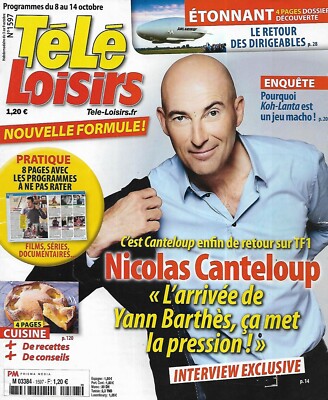 TELE LOISIRS Nr. 1597 08.10.2016 Nicolas Canteloup / Les airebles / ''Koh-Lanta''